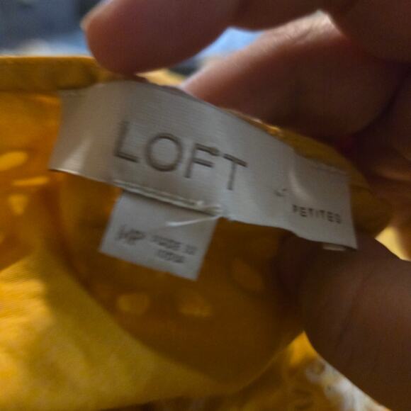 LOFT Yellow Floral Mini Dress - Picture 3 of 8